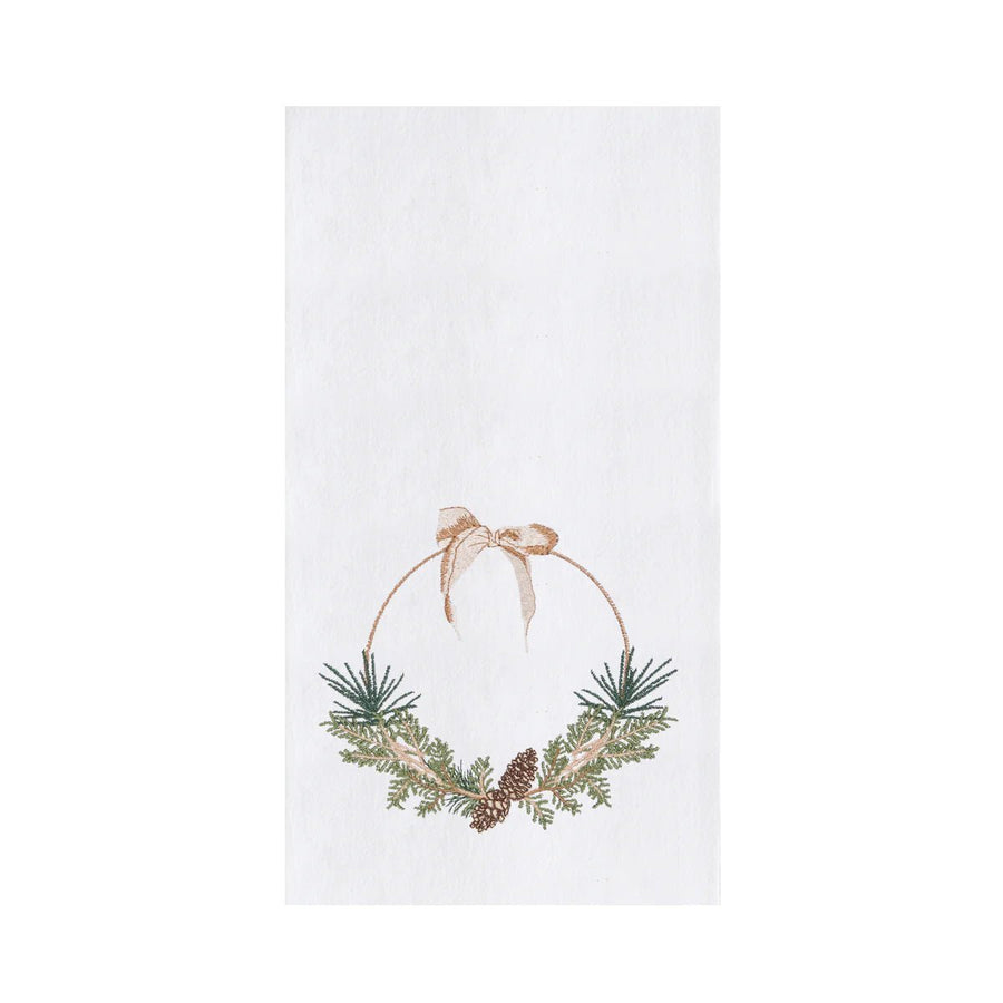 Pinecone Wreath Kitchen Towel - Perch