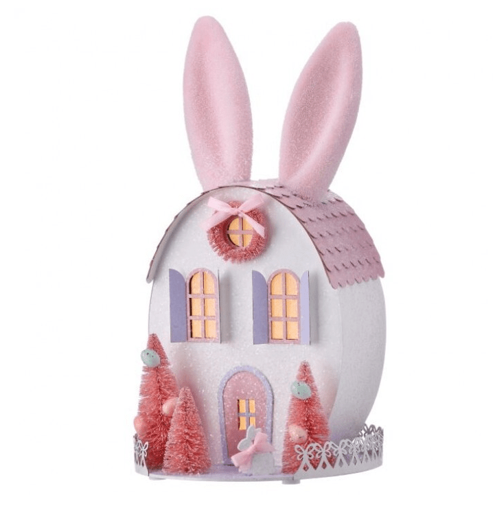 Pink Easter Bunny House - Perch