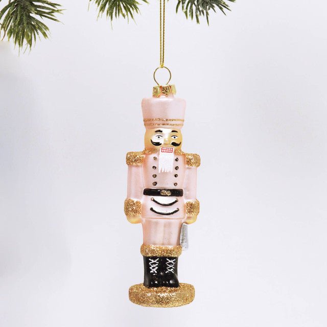 Pink Nutcracker - Glass Ornament - Perch
