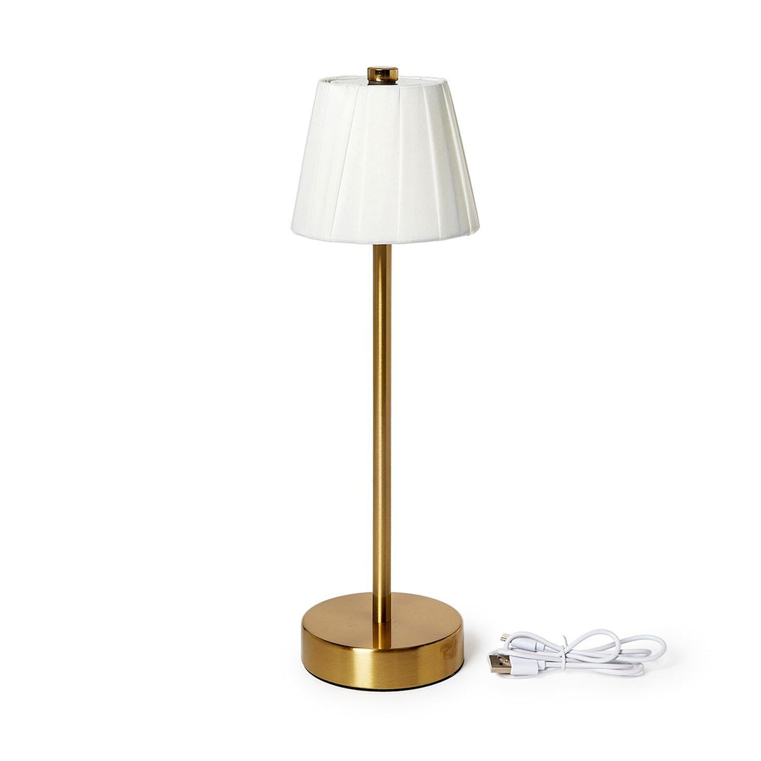 Pleated Fabric Shade LED Cordless Lamp - Perch