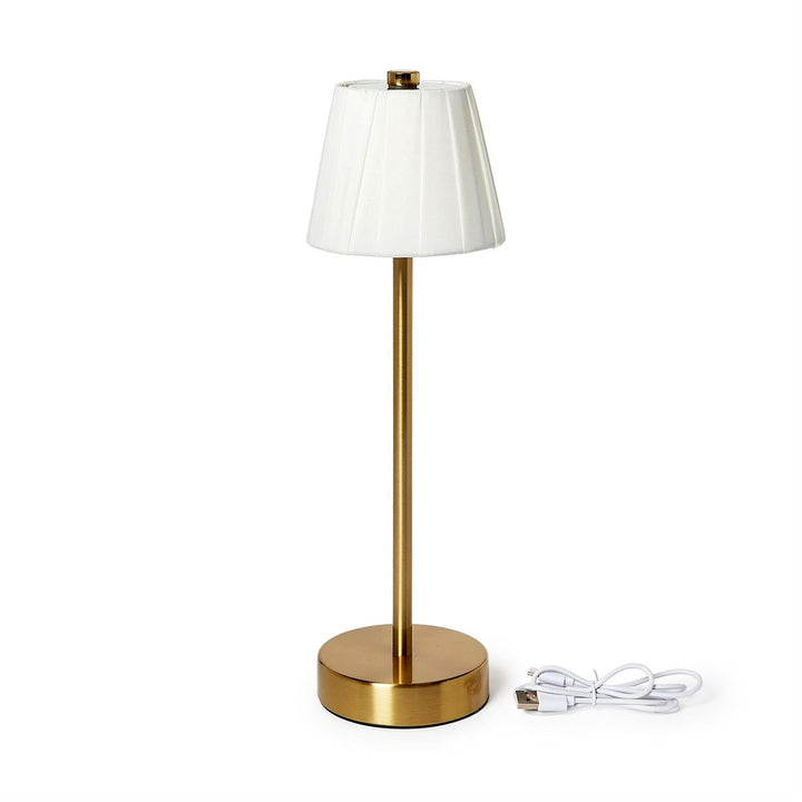Pleated Fabric Shade LED Cordless Lamp - Perch