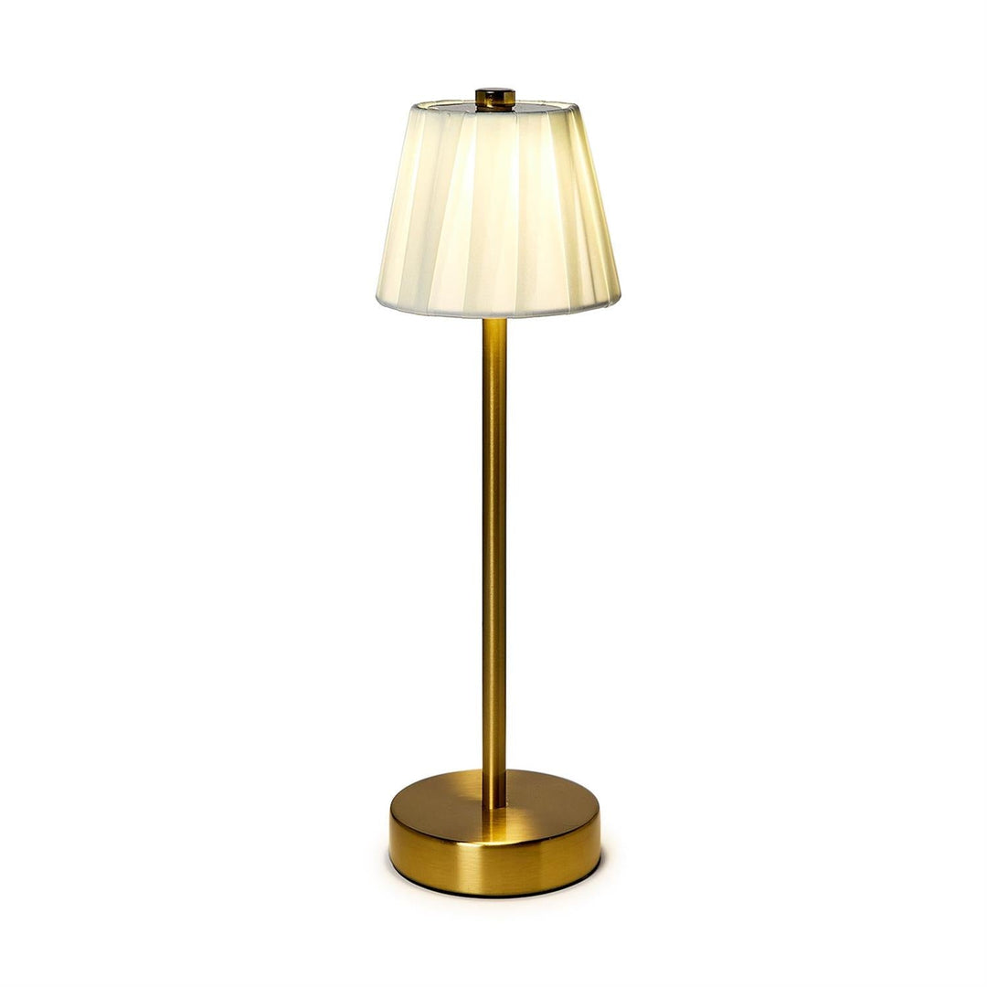 Pleated Fabric Shade LED Cordless Lamp - Perch