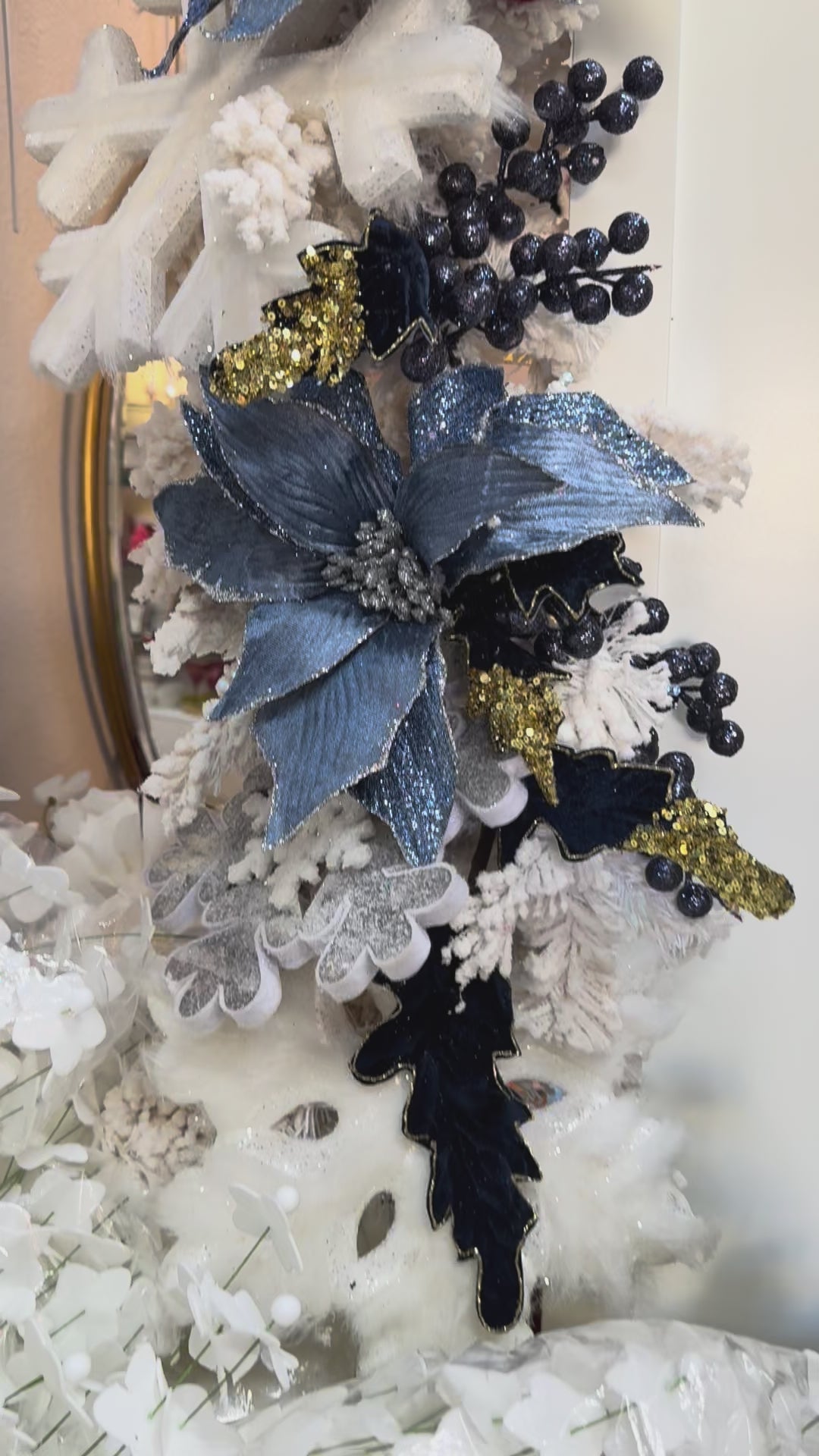 Blue Blue Christmas Prelit Garland