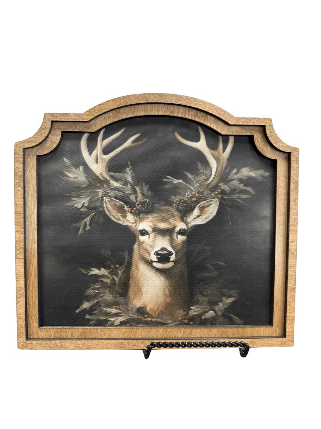 Provincial Wreath Deer Framed Art - Perch