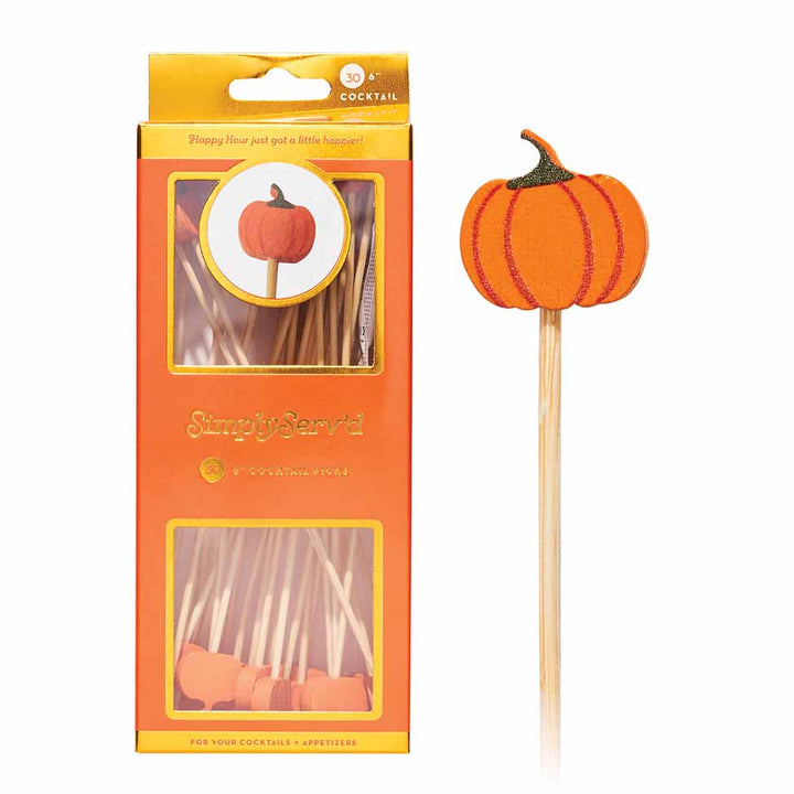 Pumpkin Large Cocktail Picks