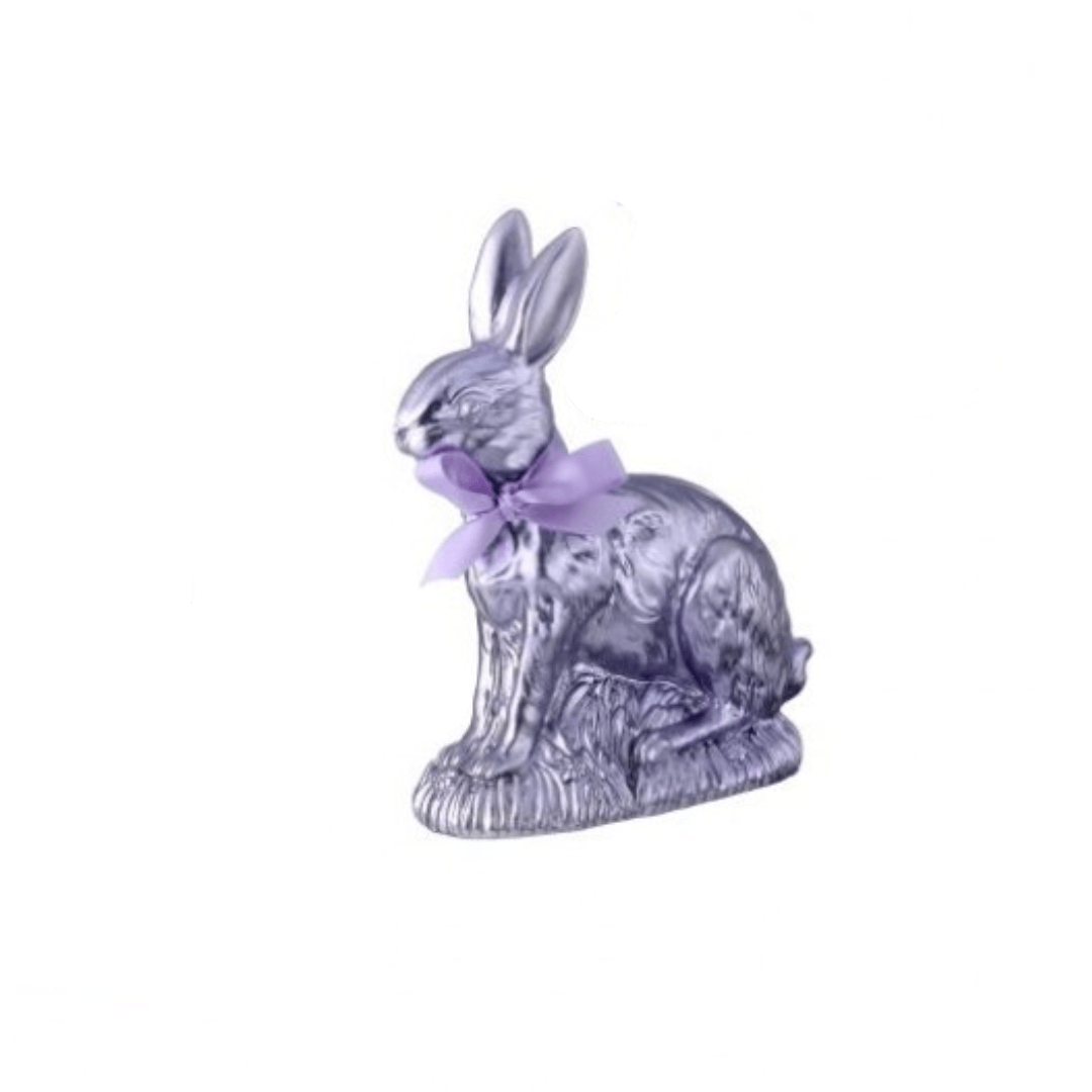 Purple Resin Foil Chocolate Bunny - Perch