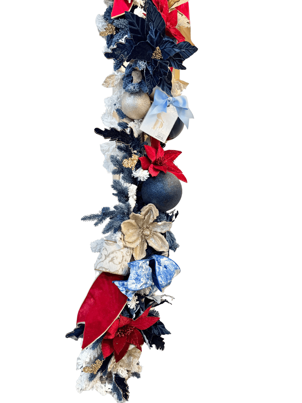 Red, White, & Blue Poinsettia Garland - Perch