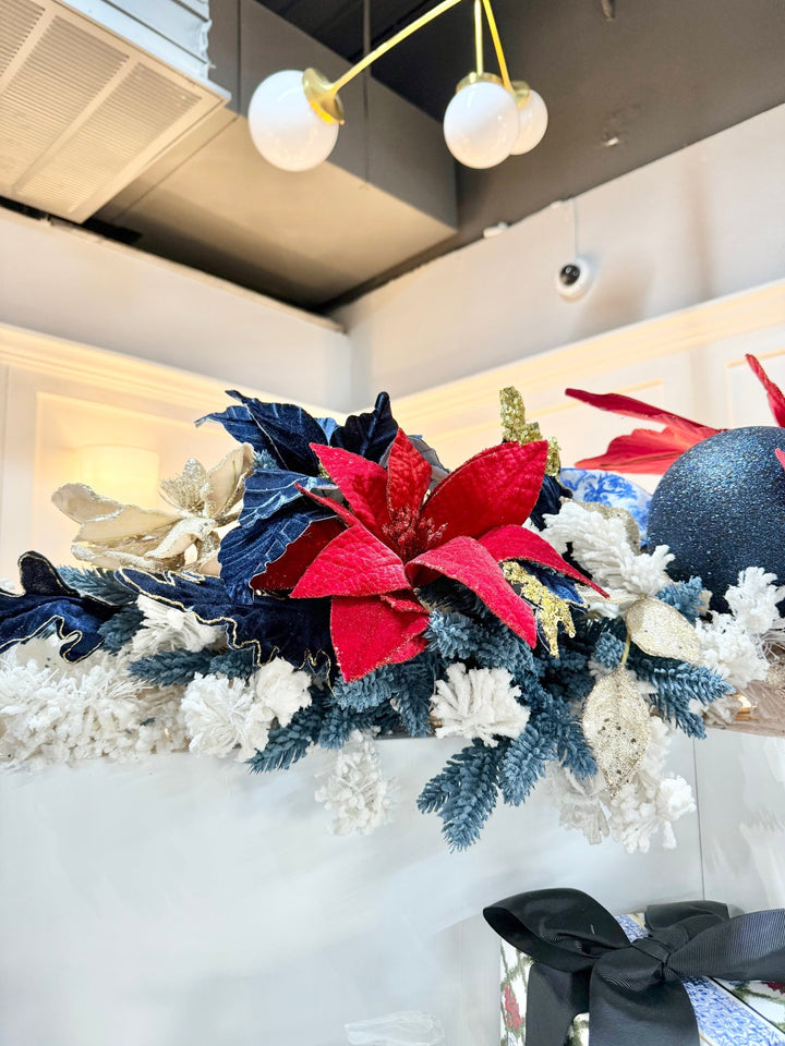 Red, White, & Blue Poinsettia Garland - Perch
