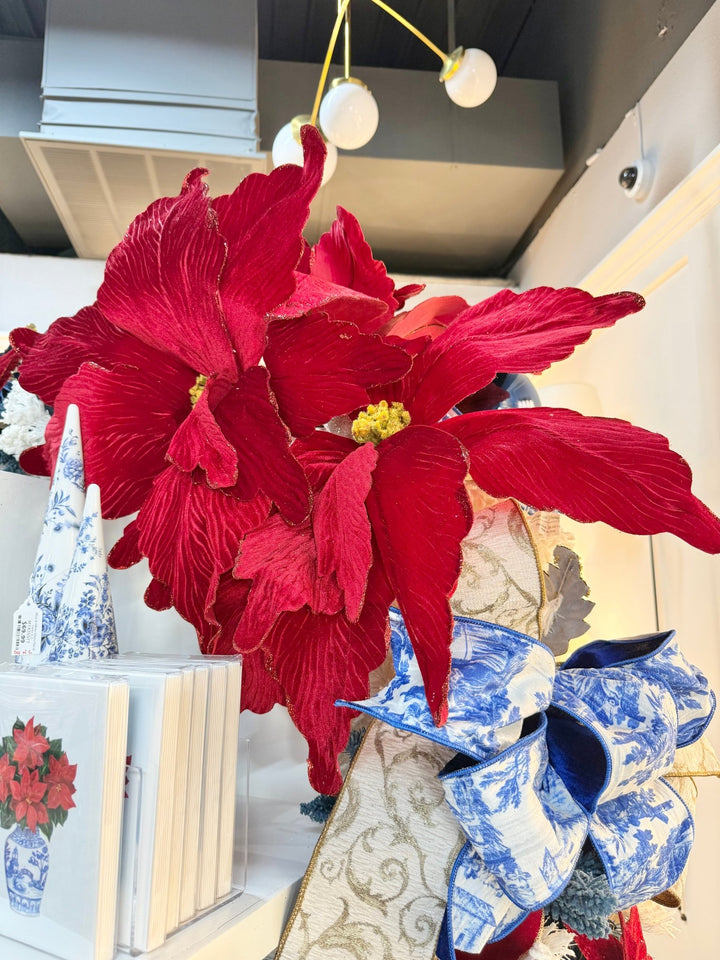 Red, White, & Blue Poinsettia Garland - Perch