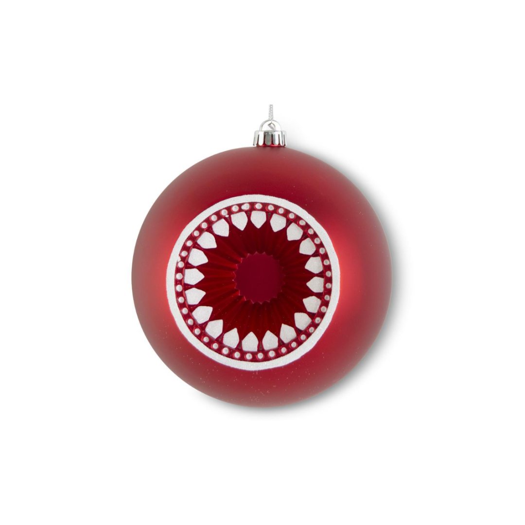 Red & White Glittered Ornament - #Perch#