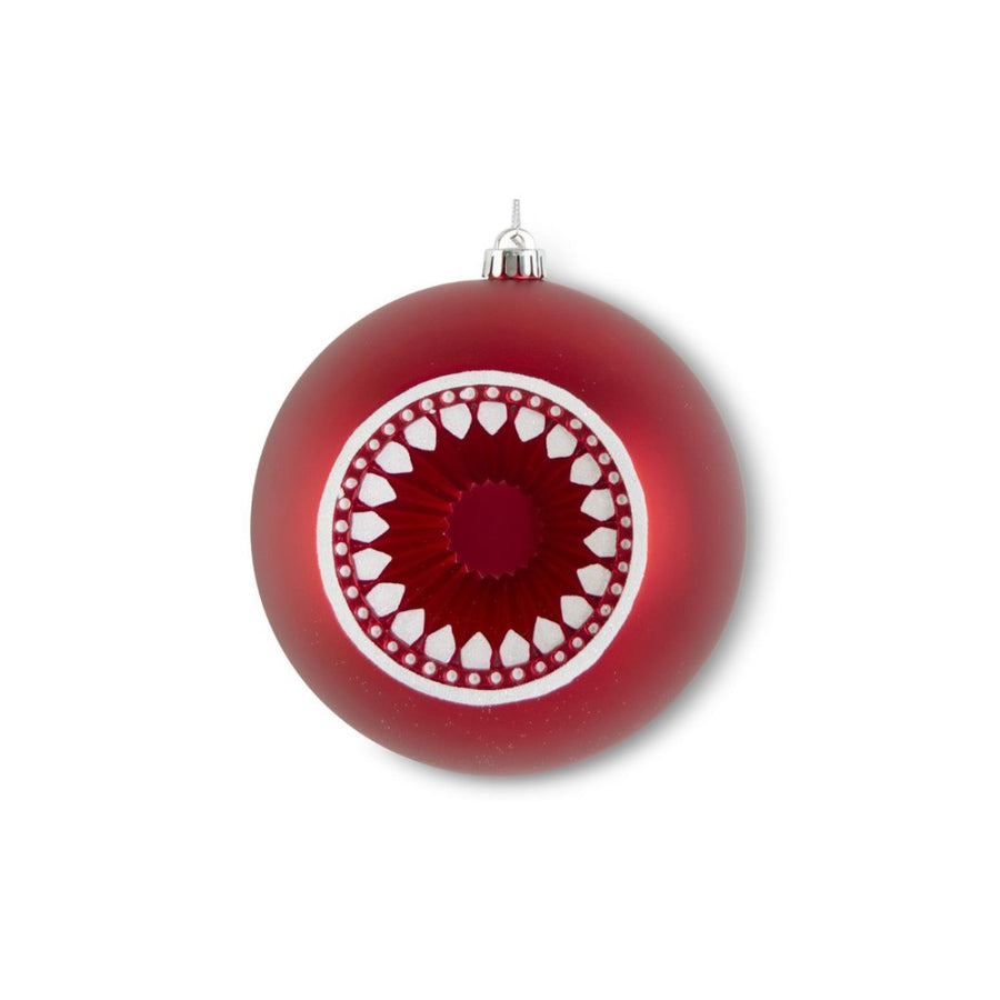 Red & White Glittered Ornament - #Perch#