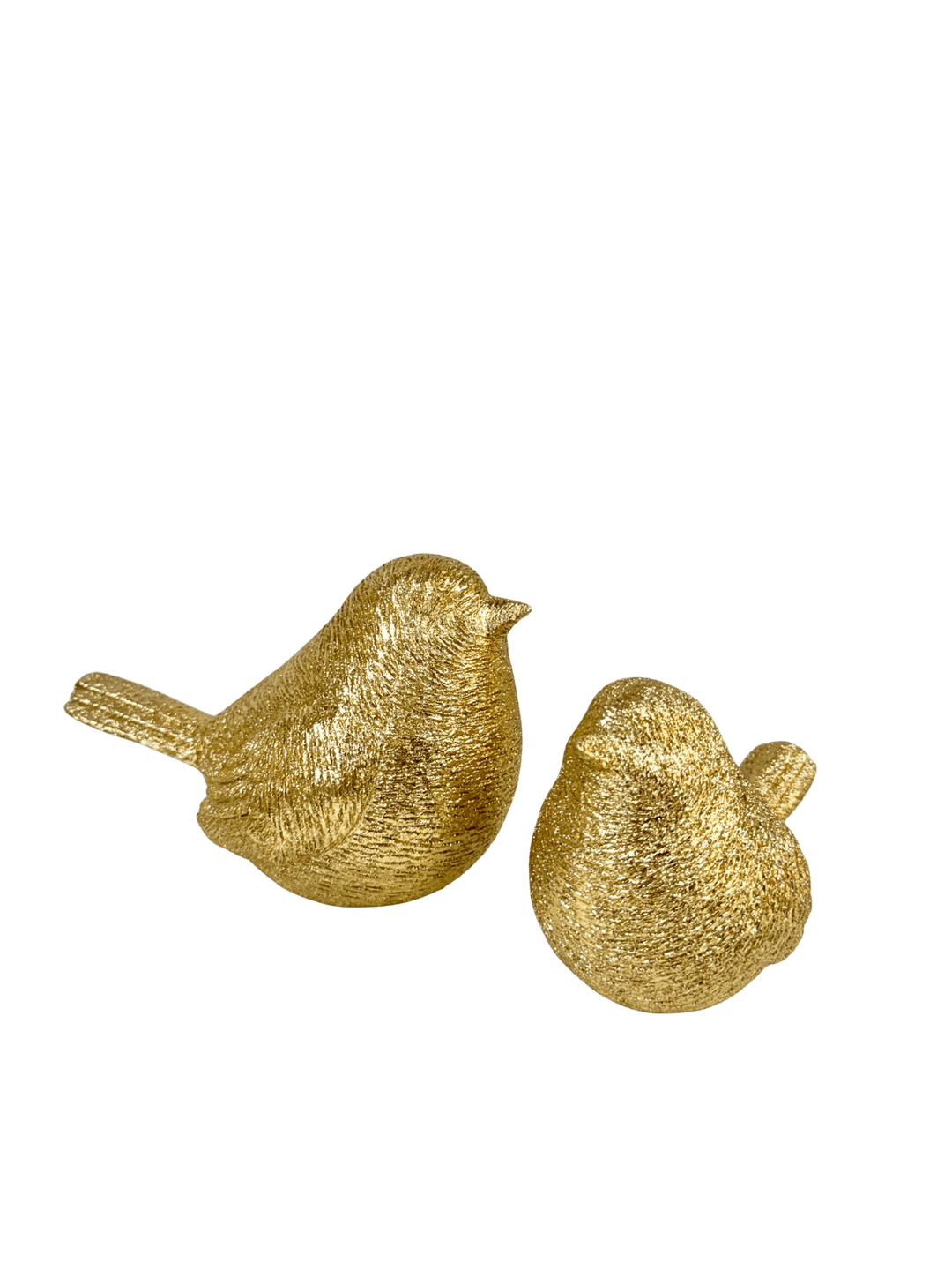 Resin Textured Gold Birds - Set of 2 - #Perch#