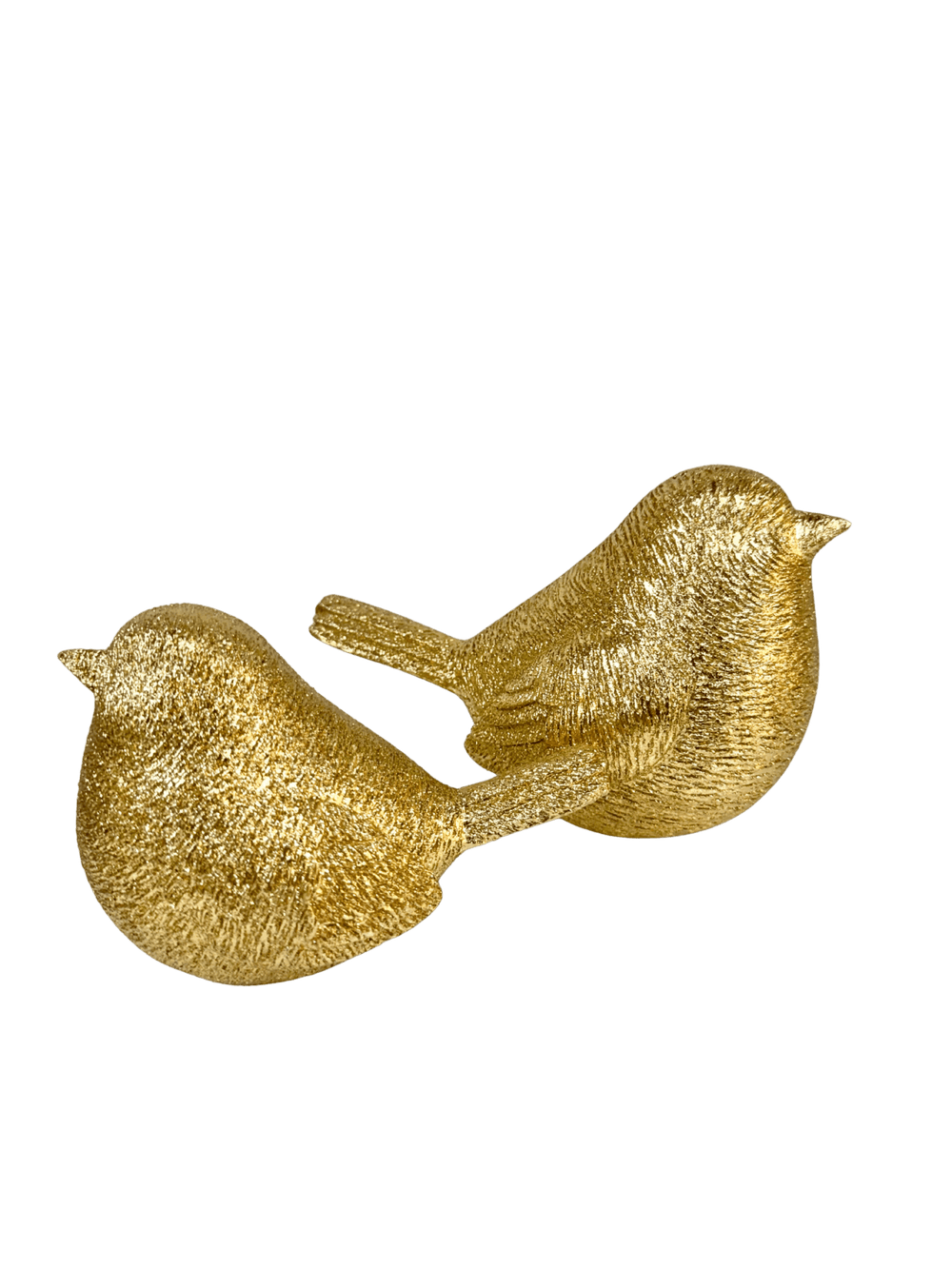 Resin Textured Gold Birds - Set of 2 - #Perch#