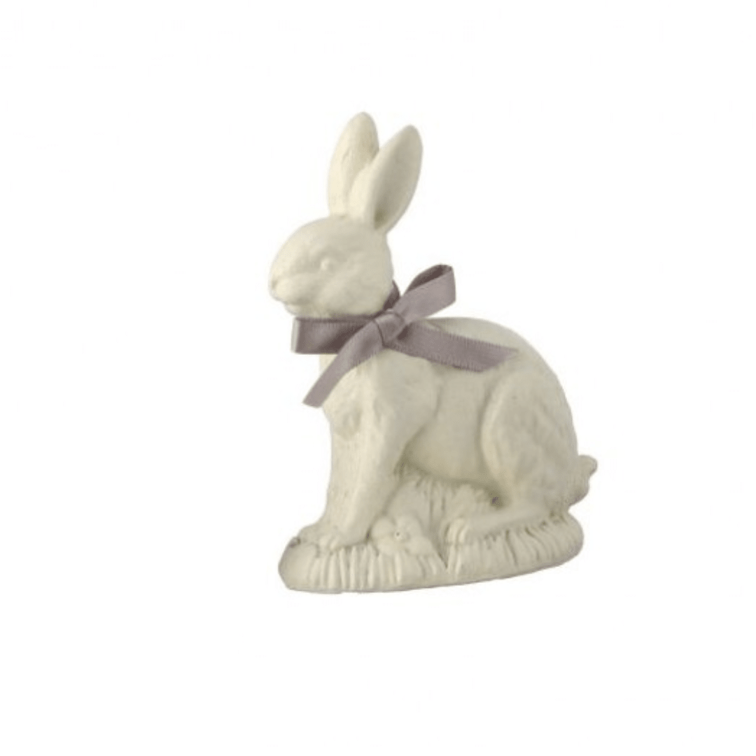 Resin White Chocolate Bunny - Perch