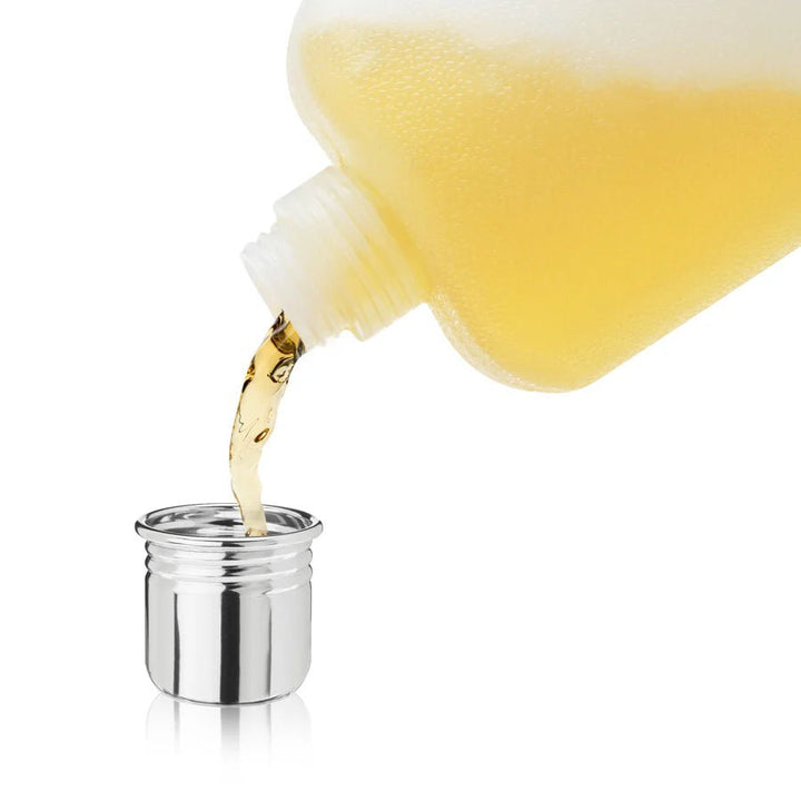 Rogue 16 oz Plastic Flask in White - Perch