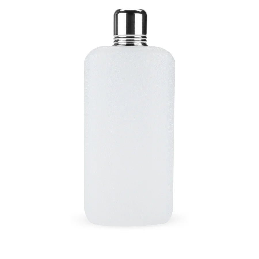 Rogue 16 oz Plastic Flask in White - Perch