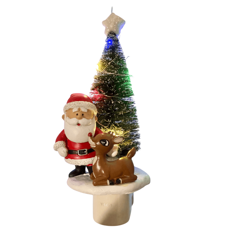 Rudolph and Santa Night Light - Perch