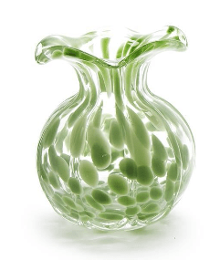Ruffled Edge Spotted Vase - Perch