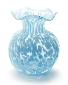 Ruffled Edge Spotted Vase - Perch