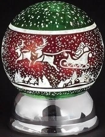 Santa On Sleigh LED Swirl Globe - #Perch#