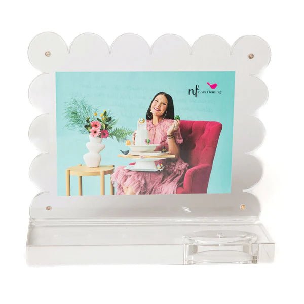 scalloped acrylic frame - Perch