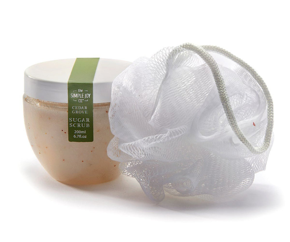 Scented Sugar Scrub & Mesh Sponge Gift Set - #Perch#