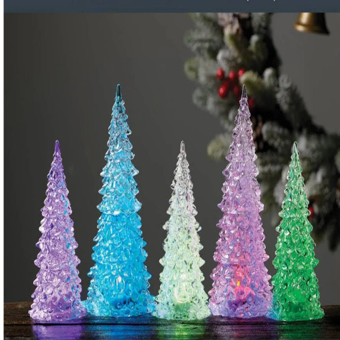 Set of 5 Lighted Trees Multi Color - #Perch#