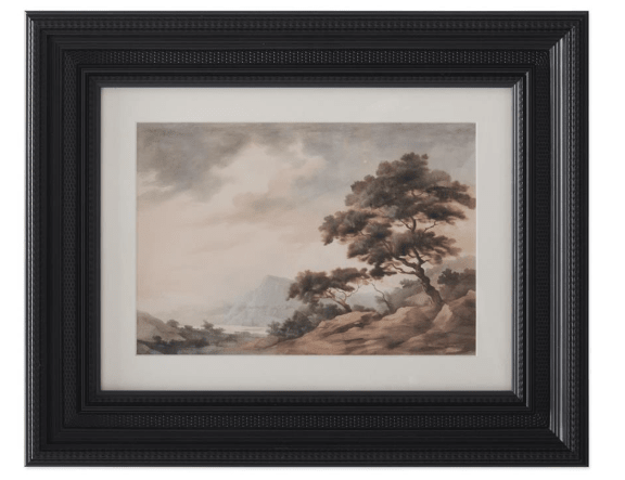 Shadow Range - Framed Watercolor Landscape Print - Perch