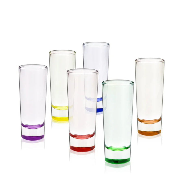 Shooter 2 oz Shot Glasses in Assorted Colors, Set of 6 - Perch