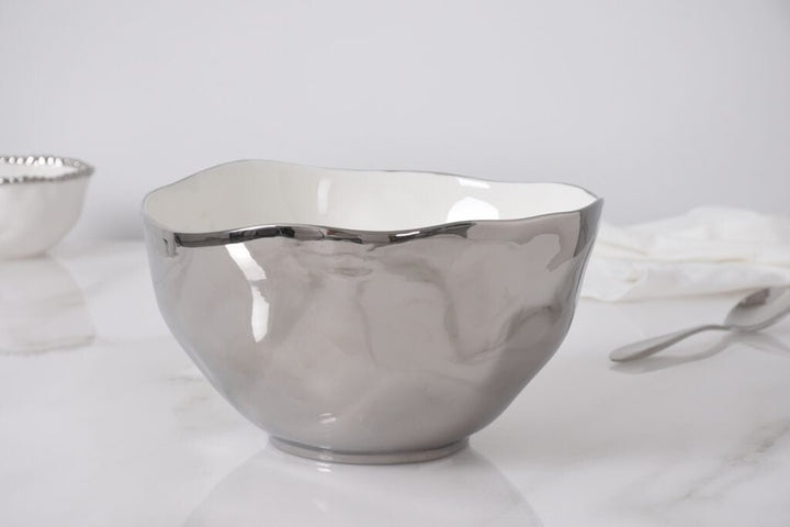 Silver Extra Large Bowl - #Perch#