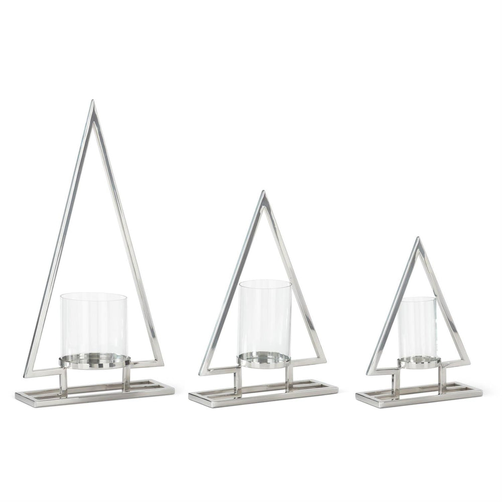 Silver Tree Candleholders - Set of 3 - Perch