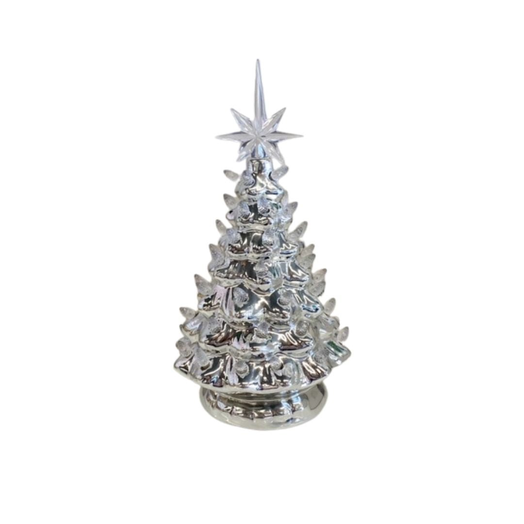 Silver Vintage Lighted Tree - #Perch#
