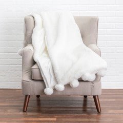 Snow Faux Fur Throw Iv - #Perch#