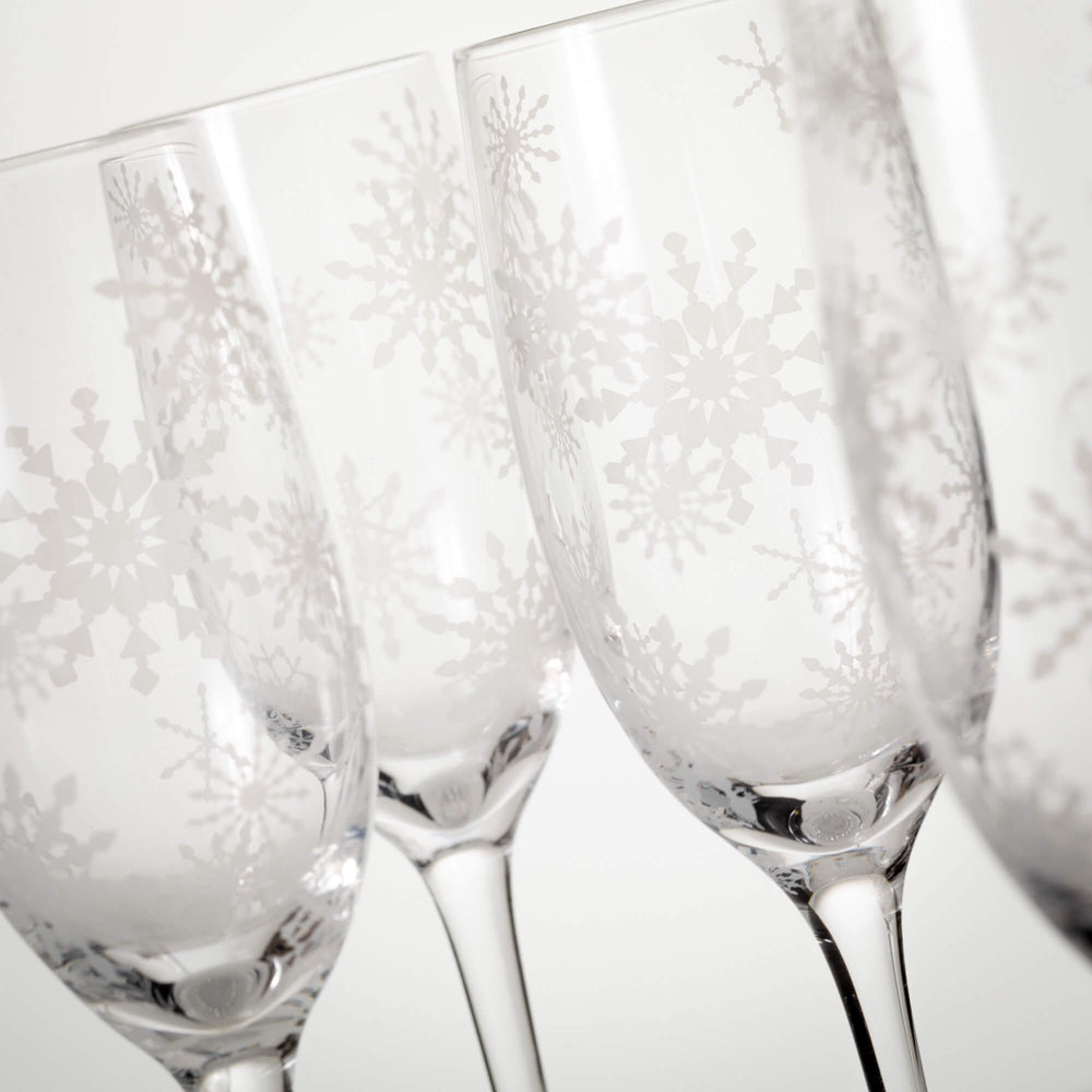 Snowflake Champagne Glasses - #Perch#