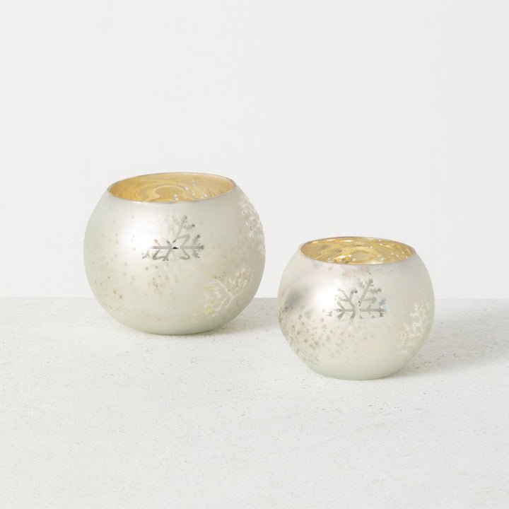 Snowflake Votive Holder Wh Lg - #Perch#