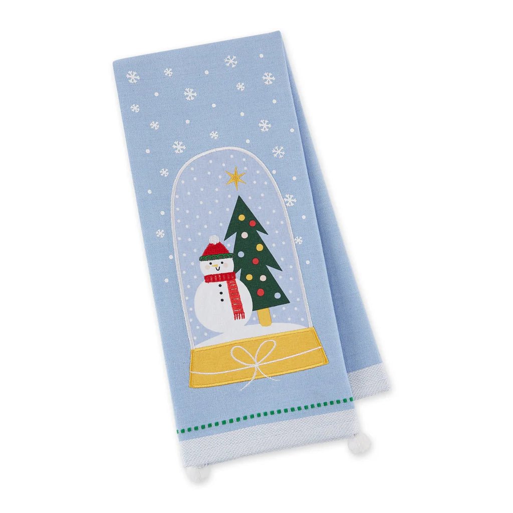 Snowglobe Friend Embellished Dishtowel - #Perch#