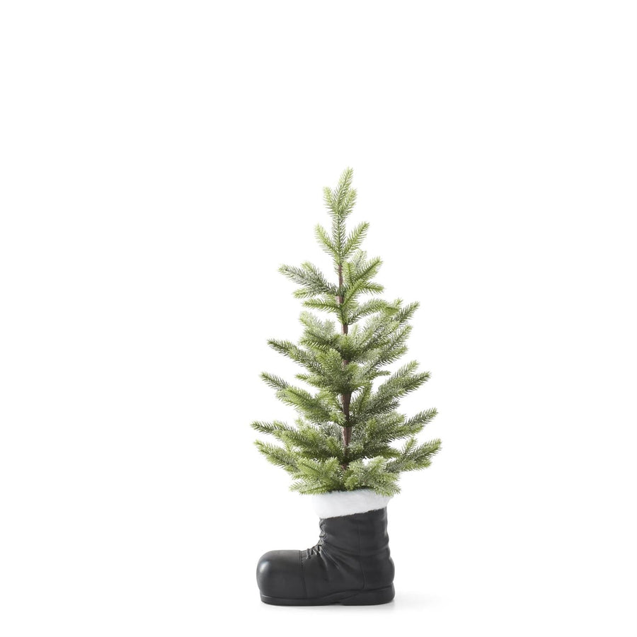 Snowy Tree in Santa Boot - #Perch#