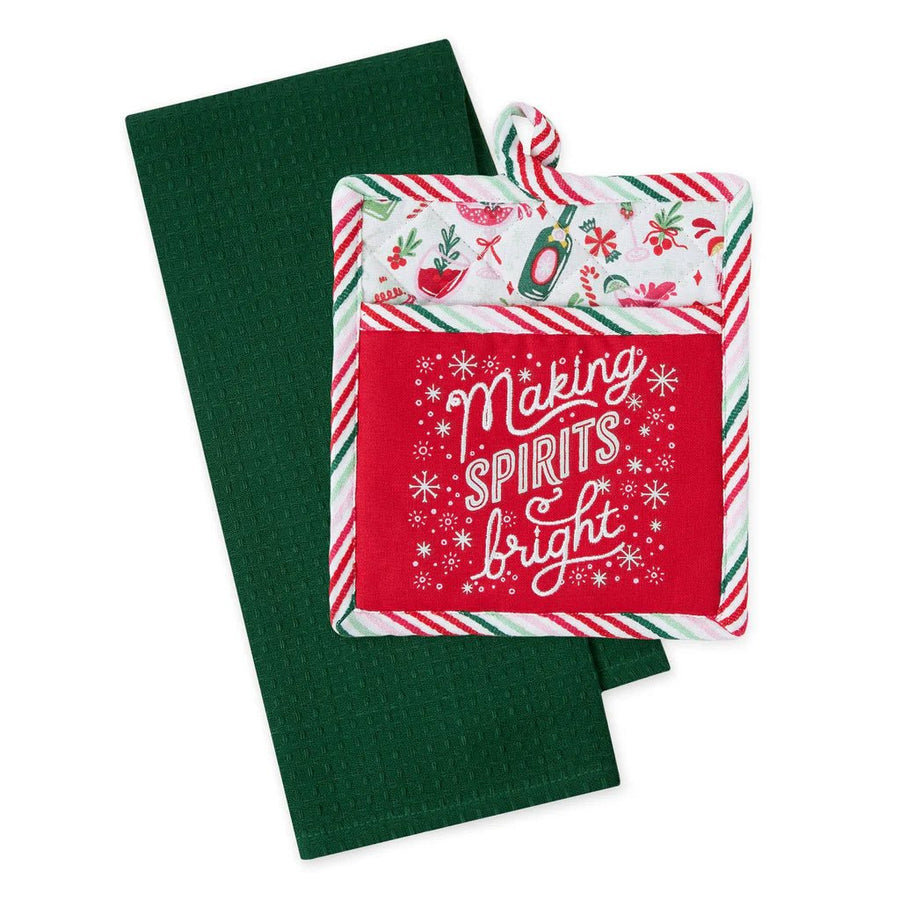 Spirits Bright Potholder Gift Set - Perch
