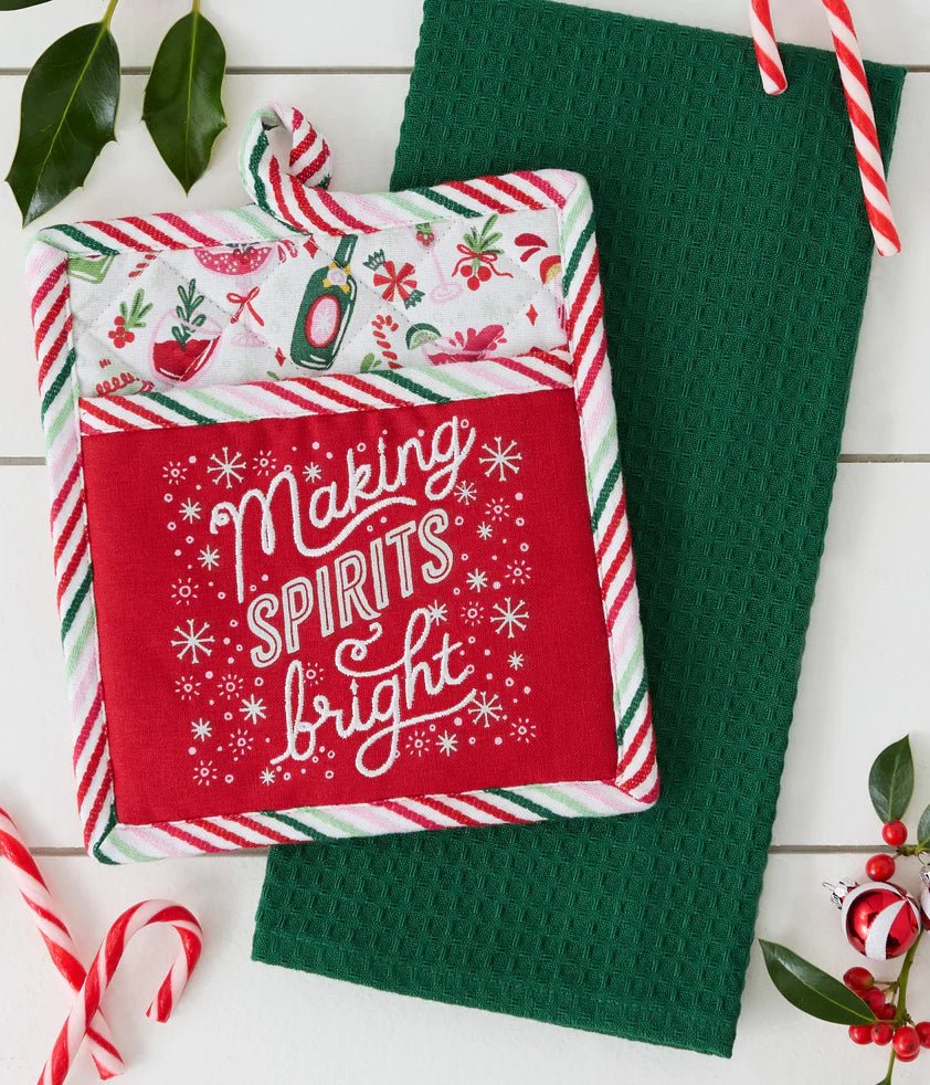 Spirits Bright Potholder Gift Set - Perch