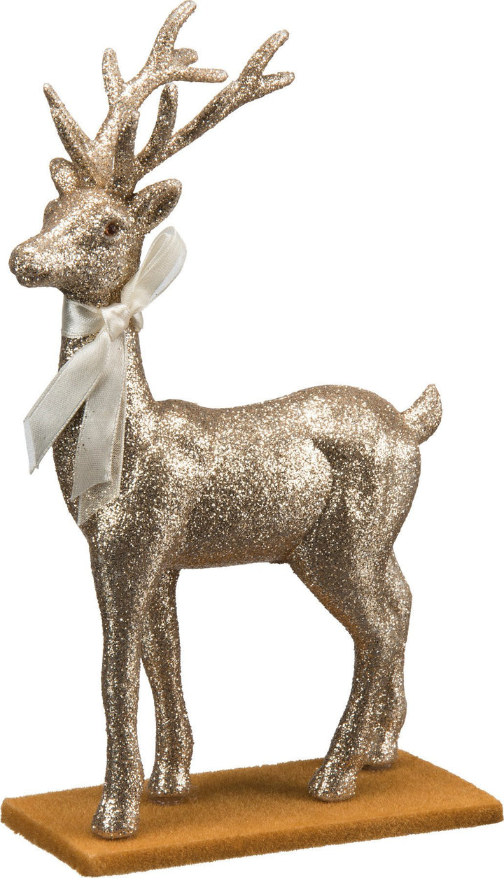 Standing Deer in Champagne Glitter - #Perch#