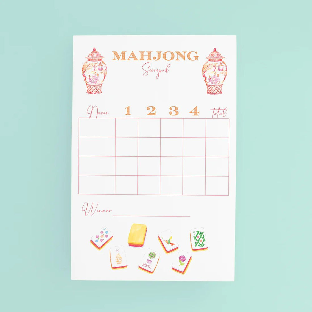 Sunset Tiles Mahjong Scorepad - Perch