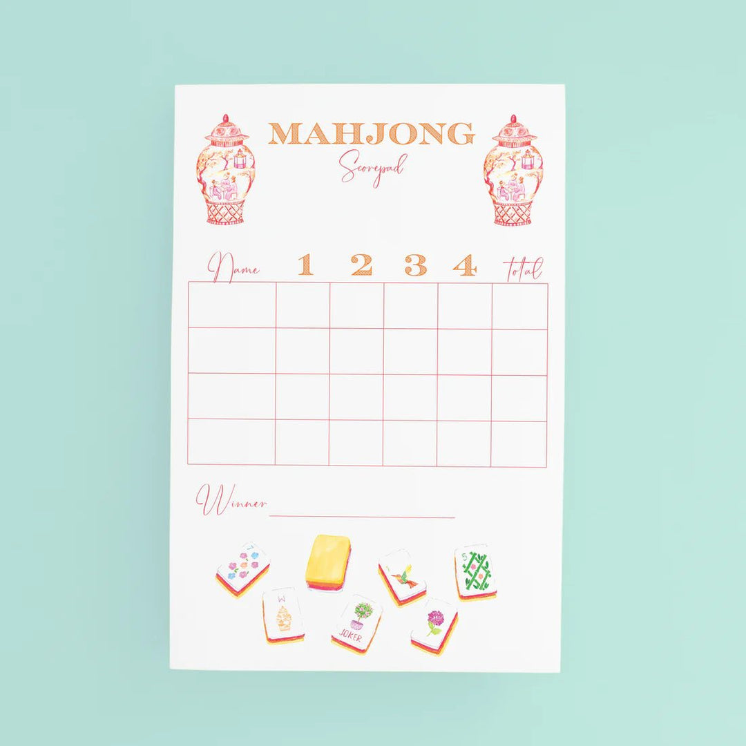 Sunset Tiles Mahjong Scorepad - Perch
