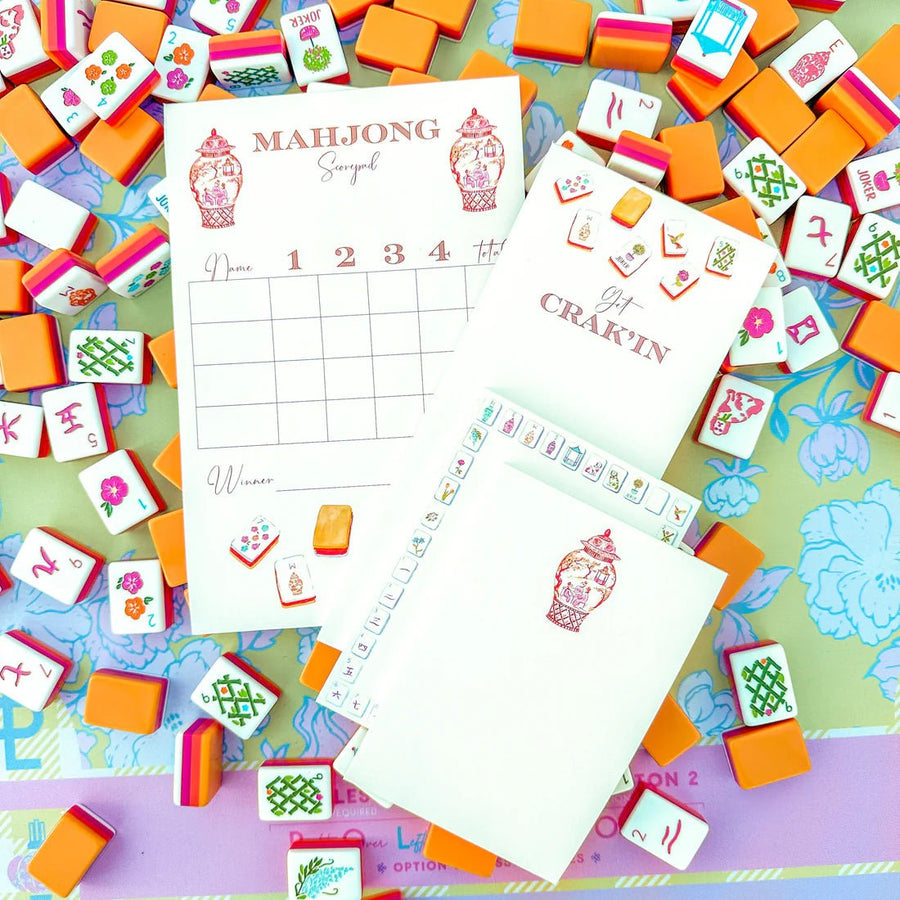 Sunset Tiles Mahjong Scorepad - Perch