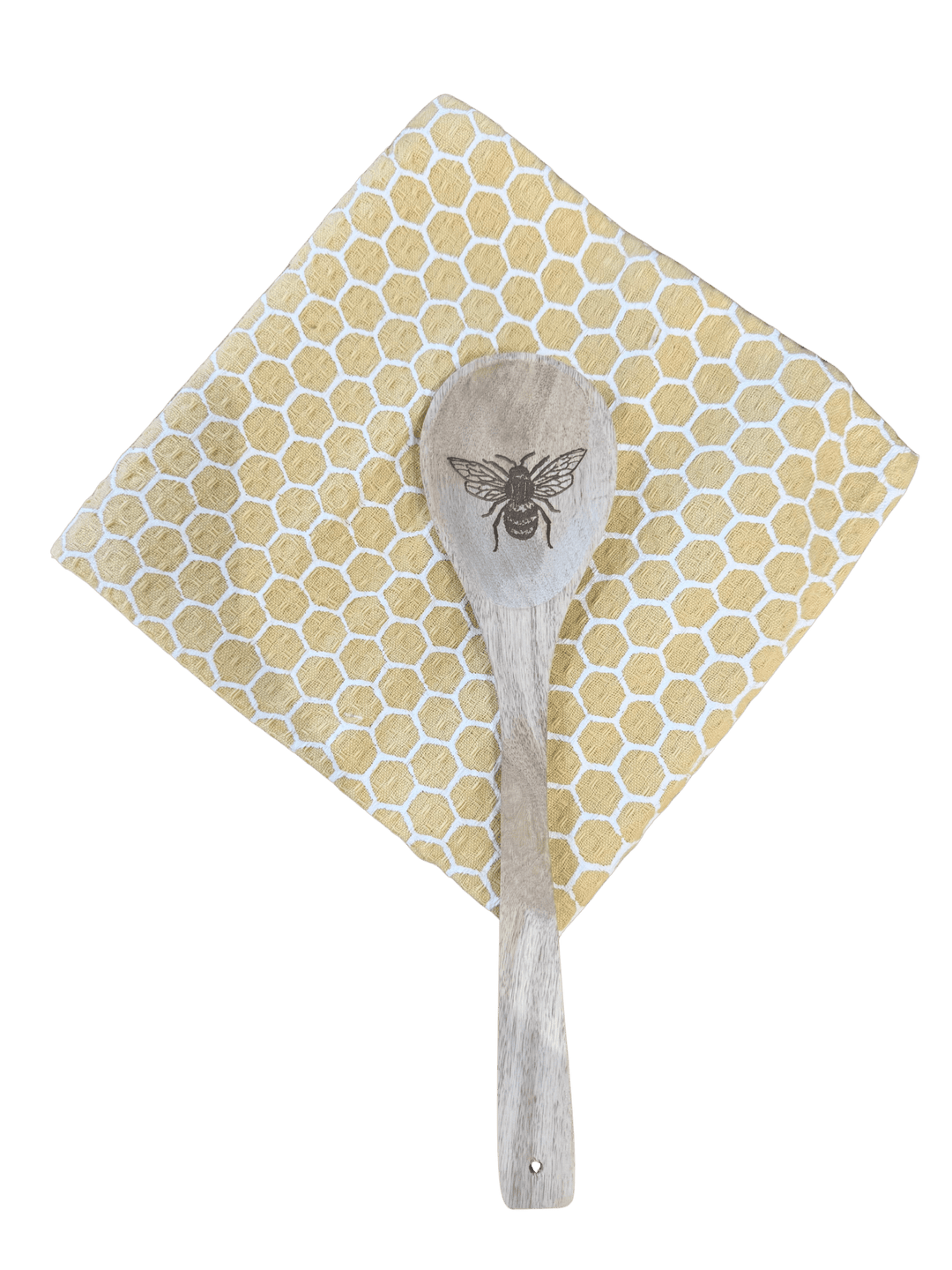 Sweet Bee Dish Towel + Spoon Gift Set - Perch