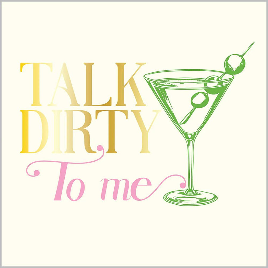 'Talk Dirty to Me' Cocktail Napkins - #Perch#