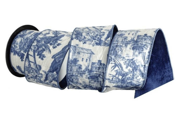Velvet Toile Ribbon - Perch