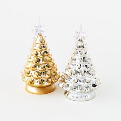 Vintage Lighted Tree, Gold - #Perch#