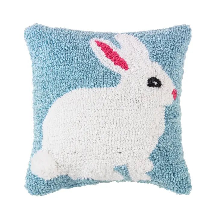 White Bunny Throw Pillow - #Perch#