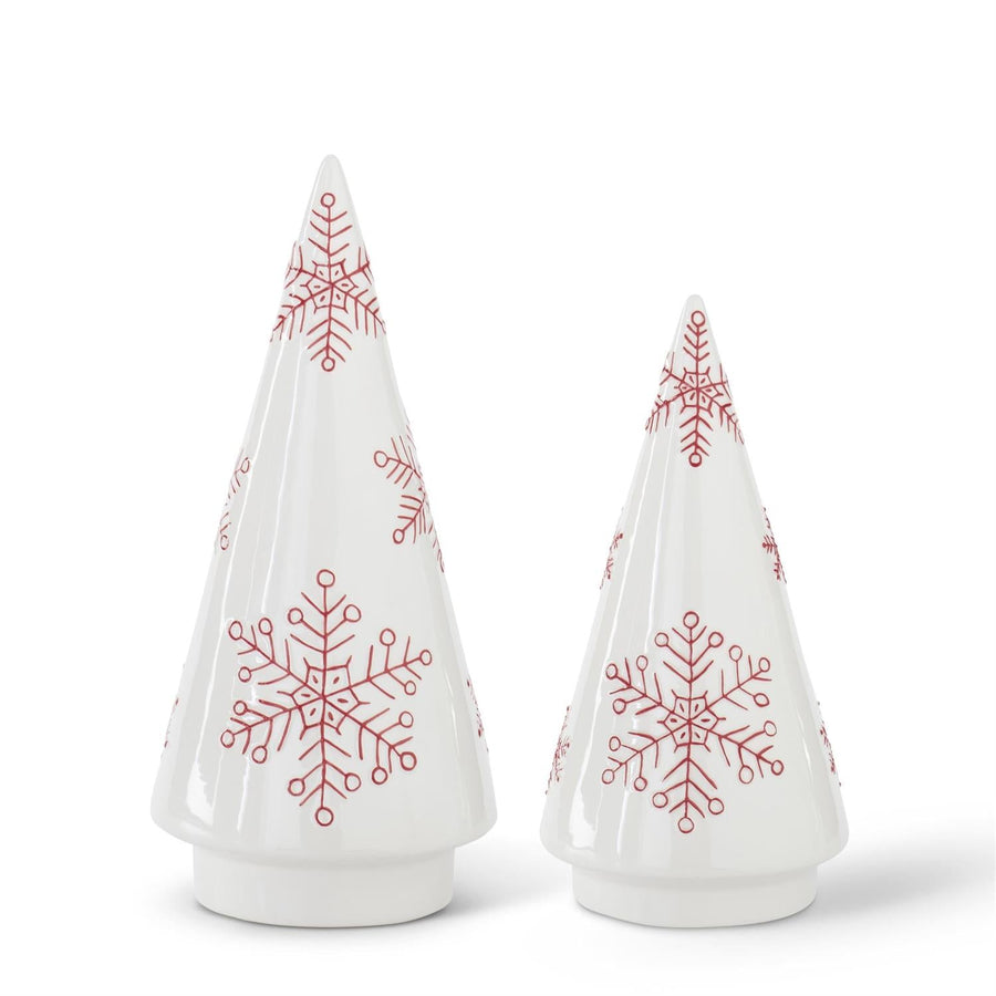 White Ceramic Cone Trees - Set of 2 - Perch