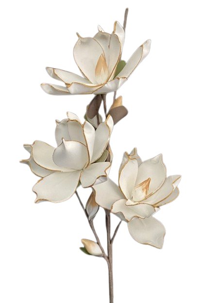 White + Gold Foam Flower - #Perch#